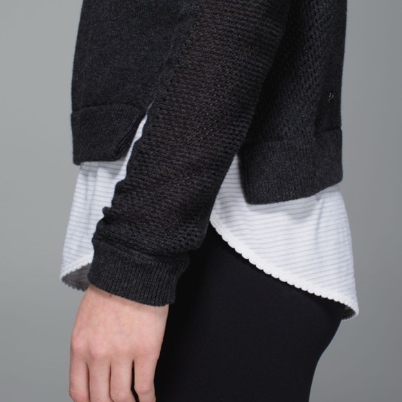 Lululemon Bhakti Life Sweater Heathered Black Women’s Size 4 - Picture 12 of 13